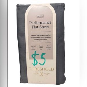 Threshold Performance Flat Sheet - Charcoal